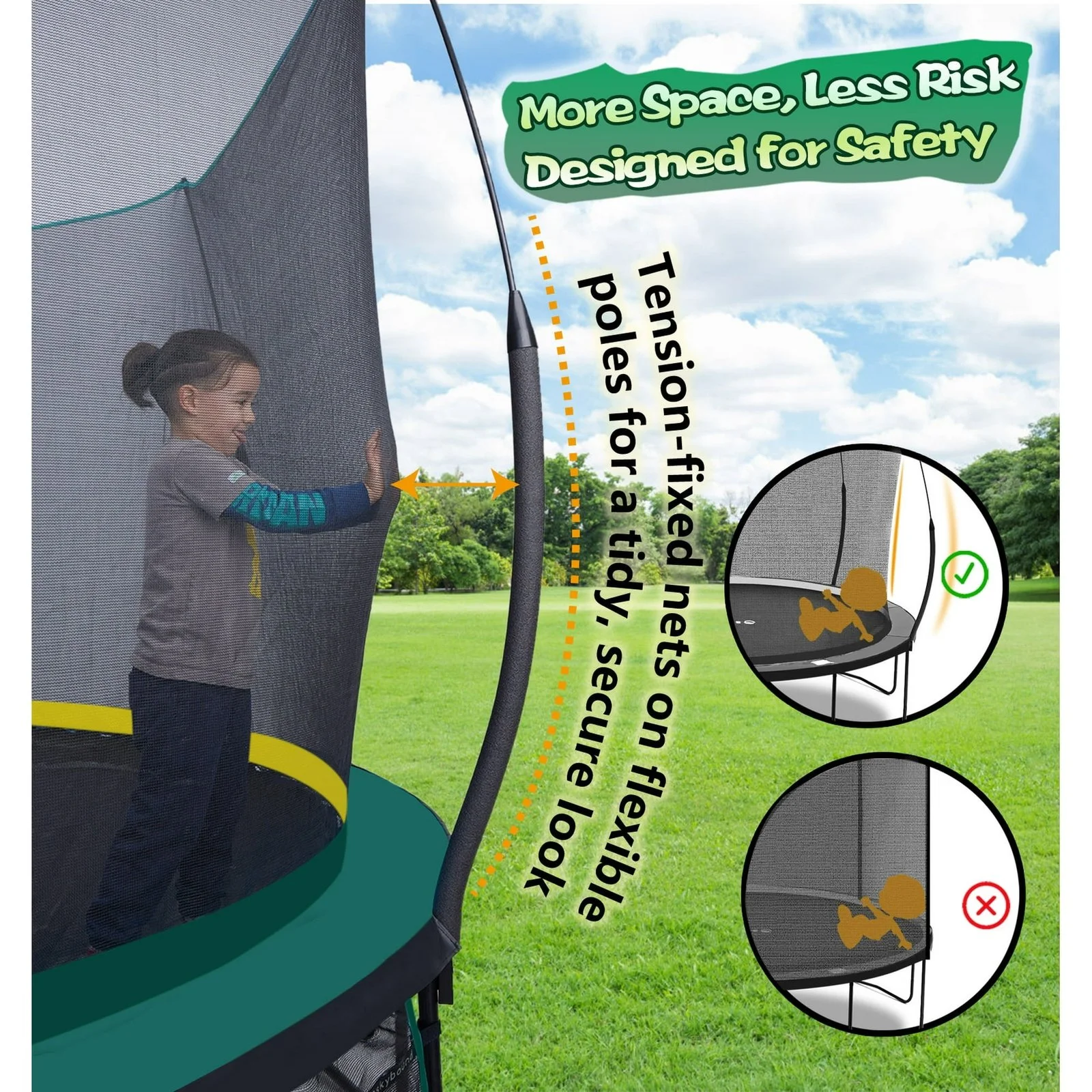 skybound 6ft outdoor trampoline without springs, toddler springless trampoline with net for kids and adults, springless trampoline with enclosure for backyard indoor and outdoor skybound 6ft outdoor trampoline without springs, toddler springless trampoline with net for kids and adults, springless trampoline with enclosure for backyard indoor and outdoor