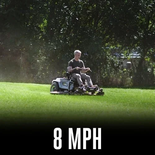 ego power+ electric riding lawn mower, 52″ deck with zero turn radius, includes (6) 56v 12.0ah batteries and chargers – zt5207l ego power+ electric riding lawn mower, 52″ deck with zero turn radius, includes (6) 56v 12.0ah batteries and chargers – zt5207l