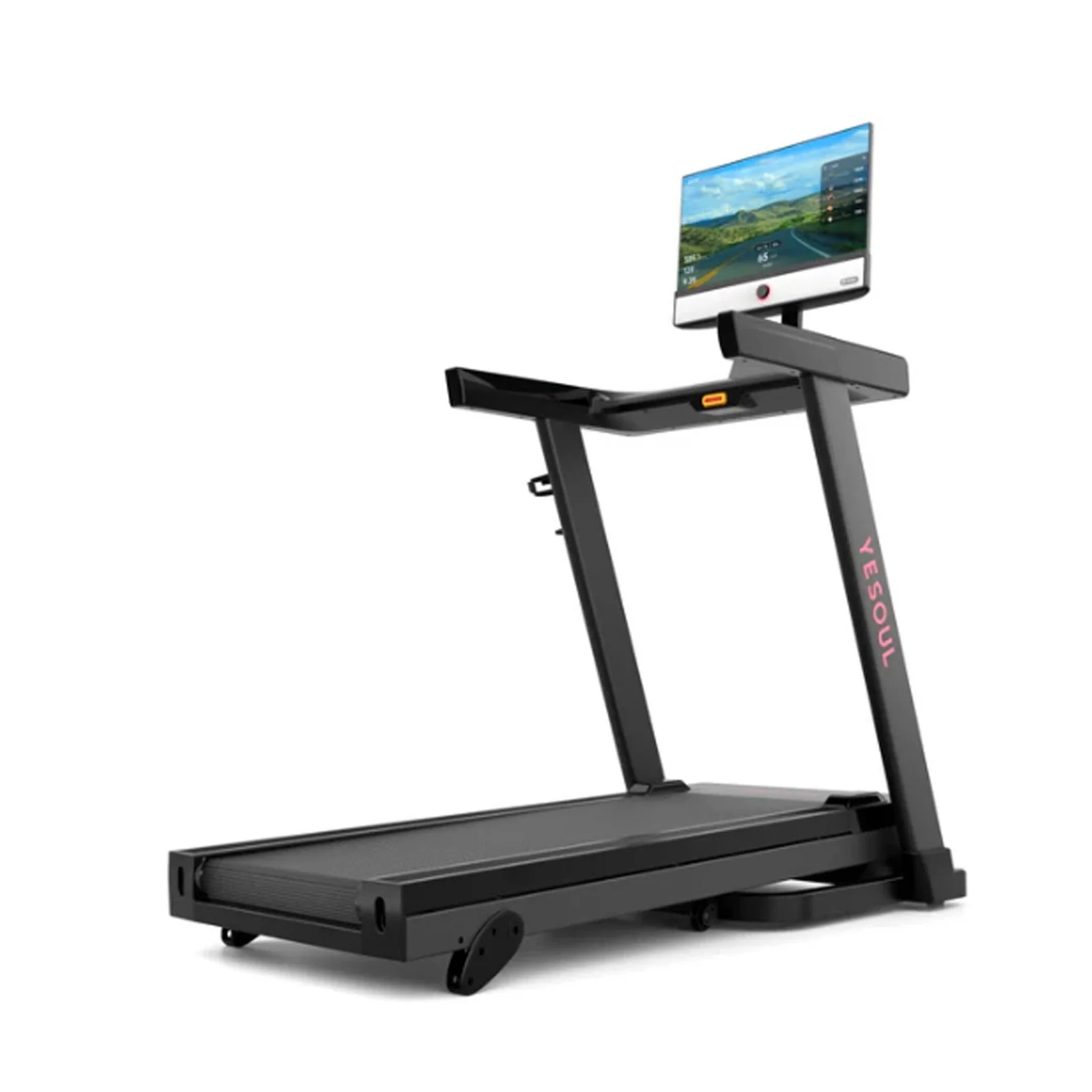 yesoul t1m plus smart folding treadmill with 21.5 inch touchscreen, brushless quiet motor, 3 level incline, 9 mph, app sync & space saving design for yesoul t1m plus smart folding treadmill with 21.5 inch touchscreen, brushless quiet motor, 3 level incline, 9 mph, app sync & space saving design for