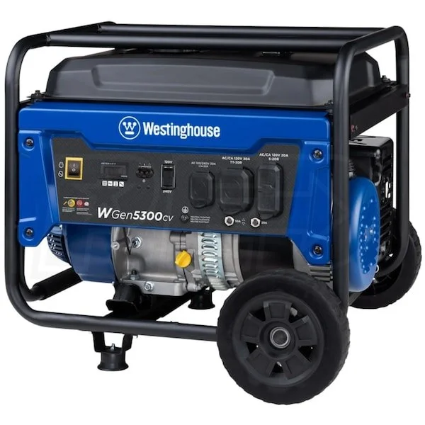 westinghouse wgen5300cv – 5300 watt portables generators w/ co sensor (49 state) westinghouse wgen5300cv – 5300 watt portables generators w/ co sensor (49 state)