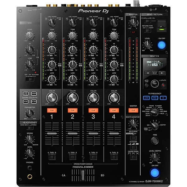 pioneer dj djm 750mk2 4 channels dj mixer with effects and rekordboxs pioneer dj djm 750mk2 4 channels dj mixer with effects and rekordboxs