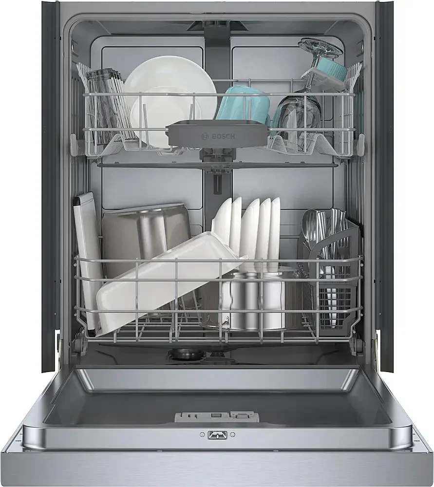 bosch – 100 series 24″ front control smarts built in hybrid tub dishwashers with puredry, 50 dba – stainless steel bosch – 100 series 24″ front control smarts built in hybrid tub dishwashers with puredry, 50 dba – stainless steel