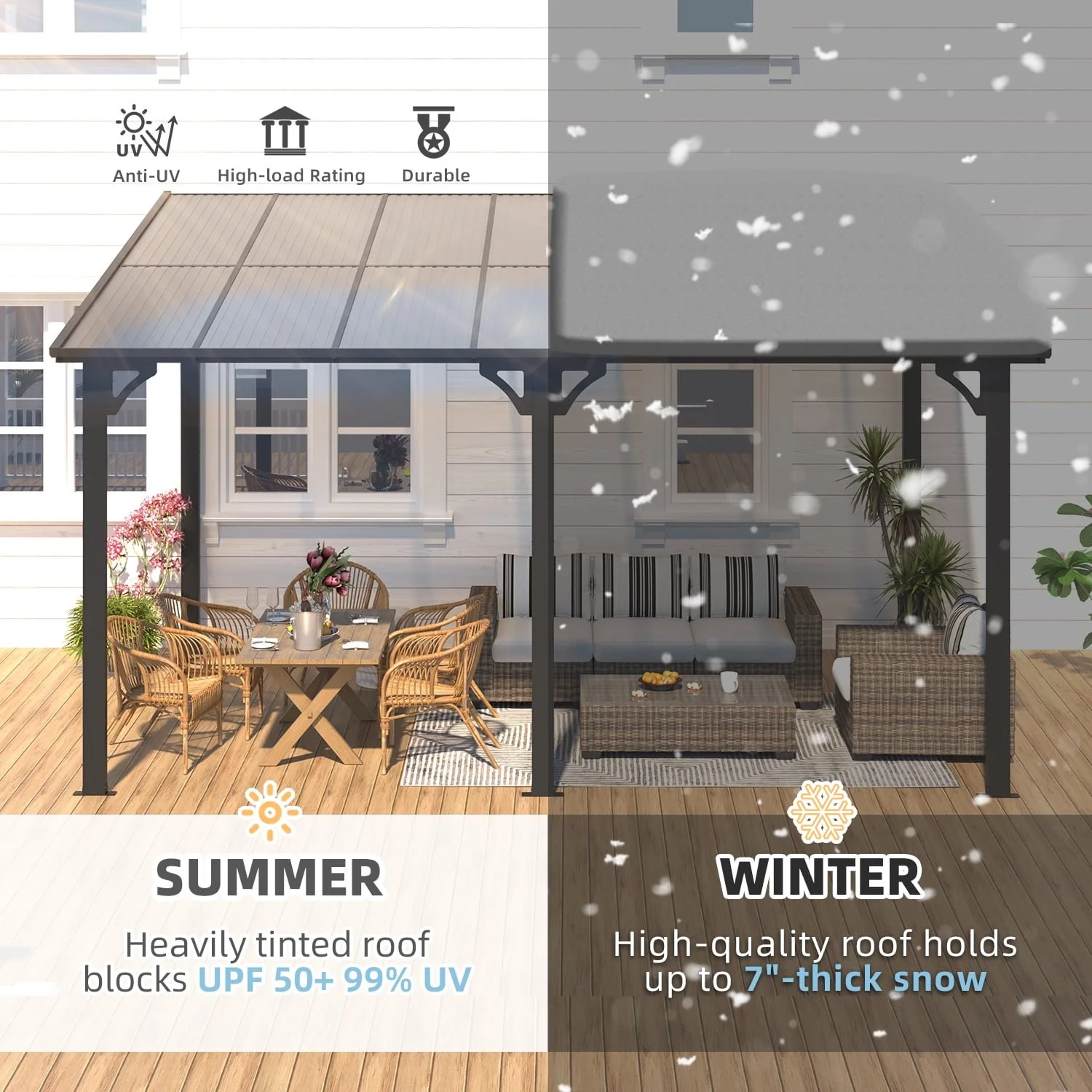 aecojoy 10 ft. x 14 ft. dark gray aluminums patio covers aecojoy 10 ft. x 14 ft. dark gray aluminums patio covers