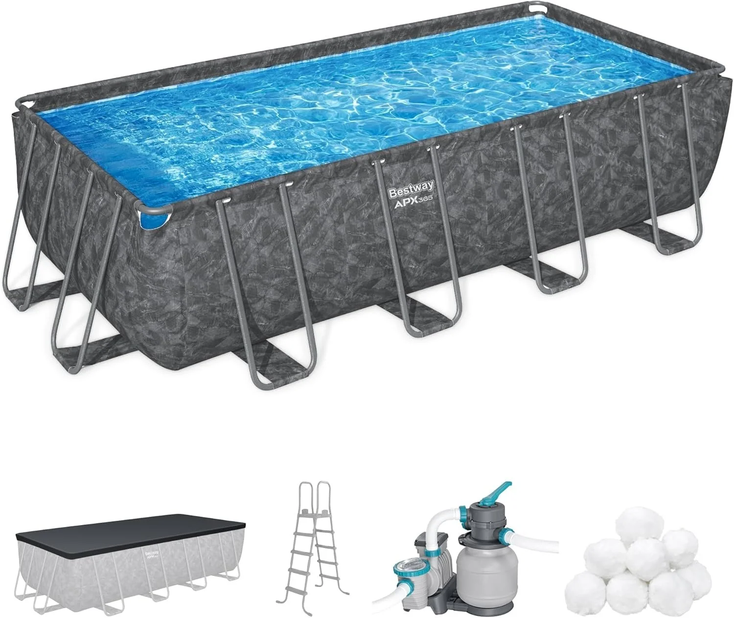 bestway apx 365 18′ x 9′ x 52″ rectangular above ground swimming pools bestway apx 365 18′ x 9′ x 52″ rectangular above ground swimming pools