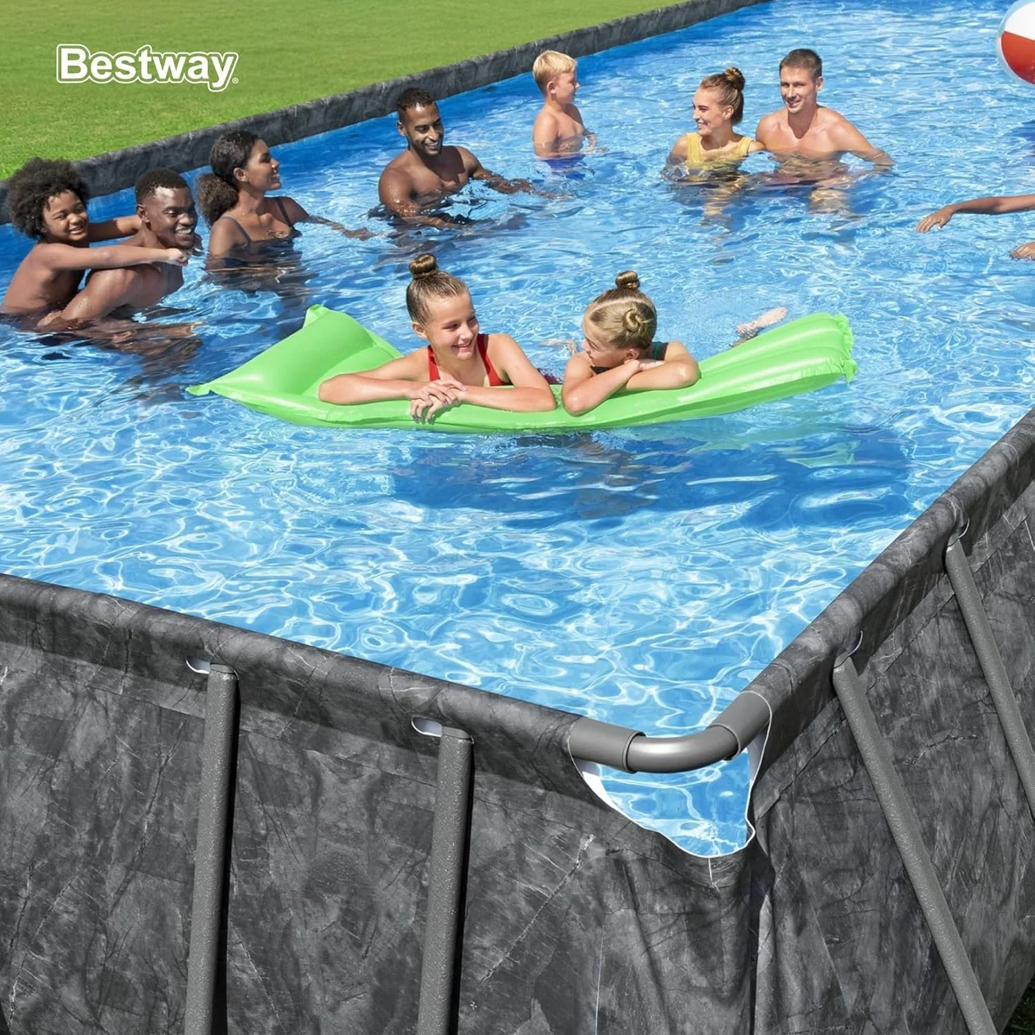 bestway apx 365 18′ x 9′ x 52″ rectangular above ground swimming pools bestway apx 365 18′ x 9′ x 52″ rectangular above ground swimming pools