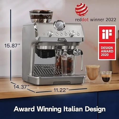 de’longhi la specialista arte evo espresso machine – compact cold brew coffee maker with grinder, milk steam wand/frother & tamping tools – home barista kit for lattes, cappuccinos, iced coffees de’longhi la specialista arte evo espresso machine – compact cold brew coffee maker with grinder, milk steam wand/frother & tamping tools – home barista kit for lattes, cappuccinos, iced coffees