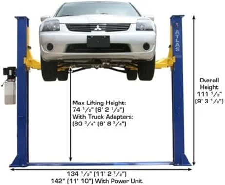 atlas automotive equipment 9kbpx 2 post lift/hoist, baseplate style, 9’6″ minimum ceiling height, 9,000lb capacity, symmetric arms, dual hydraulic chain drives cylinders, for low ceiling home use atlas automotive equipment 9kbpx 2 post lift/hoist, baseplate style, 9’6″ minimum ceiling height, 9,000lb capacity, symmetric arms, dual hydraulic chain drives cylinders, for low ceiling home use