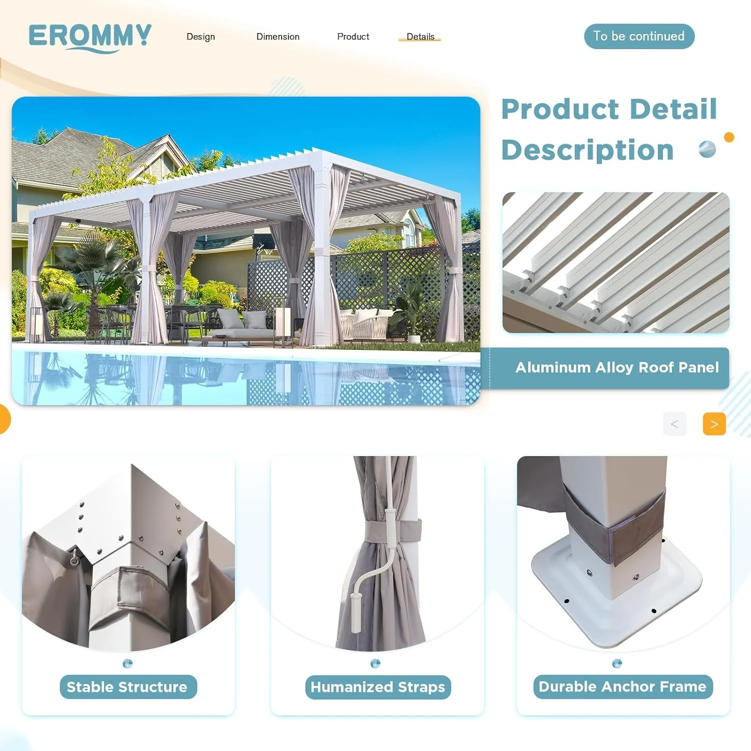 erommy 12’x24′ outdoor louvered pergola gazebos erommy 12’x24′ outdoor louvered pergola gazebos
